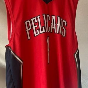 New Orleans Pelicans #1 Red Basketball Jersey